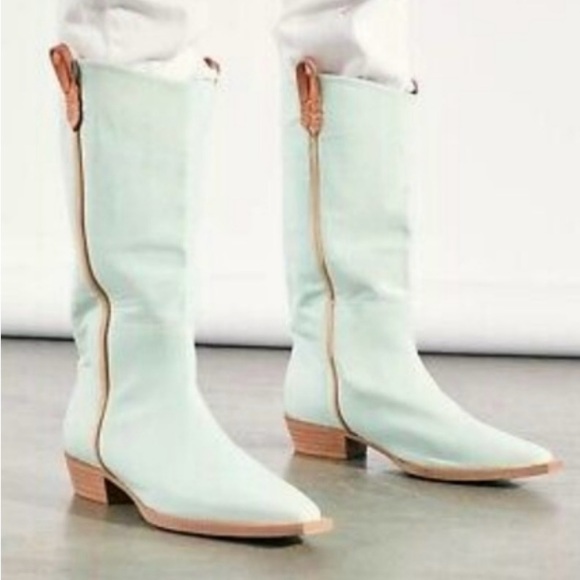 Free People seafoam blue cowgirl boots - Picture 2 of 7